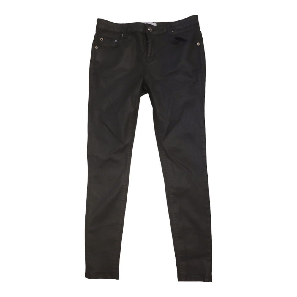 Zara Coated Denim jeans sz 4